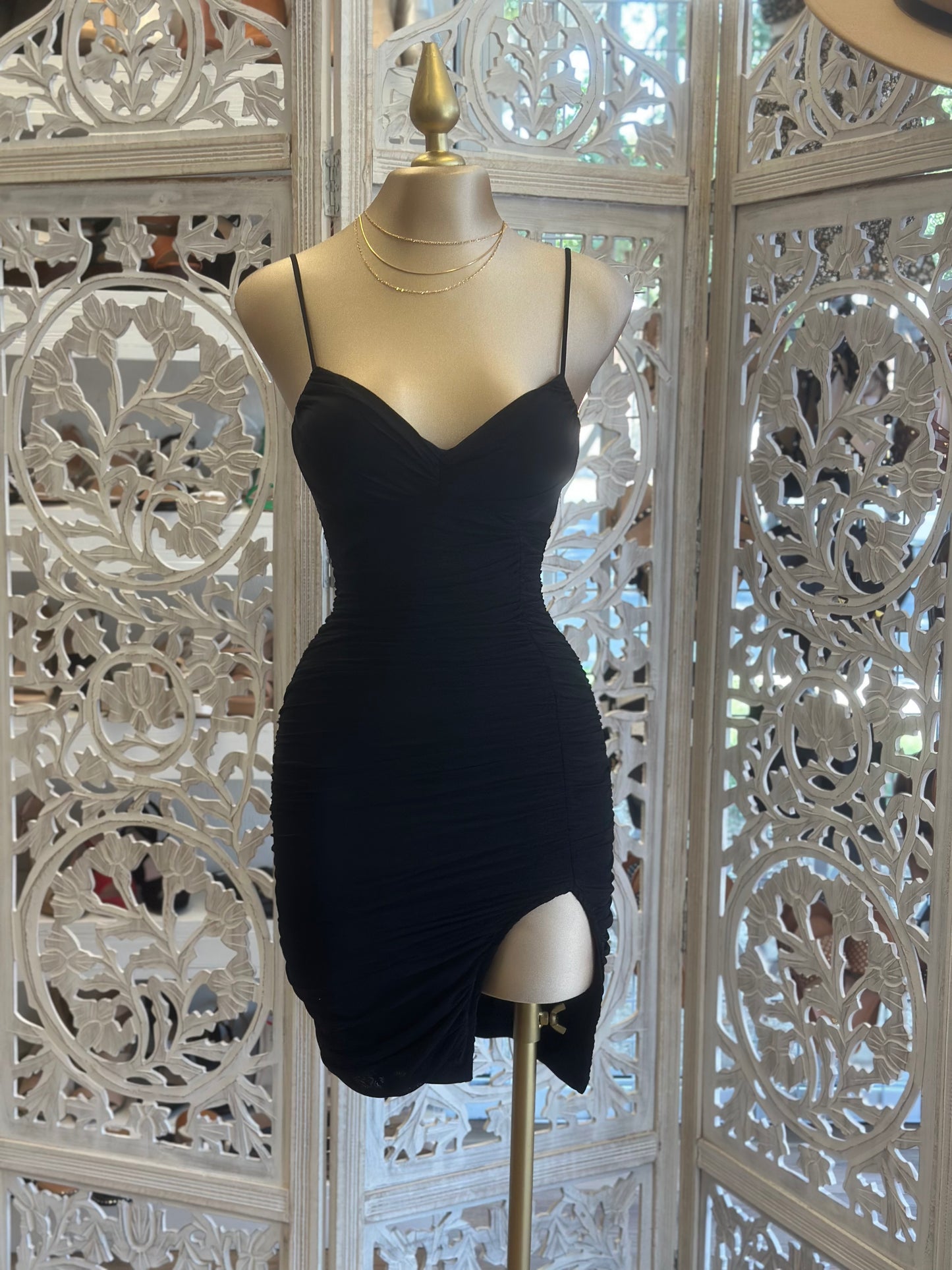 Black Slit Dress