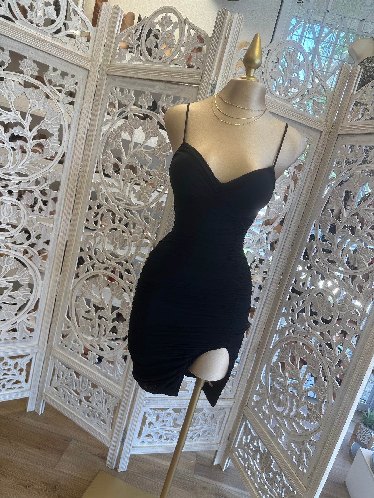 Black Slit Dress