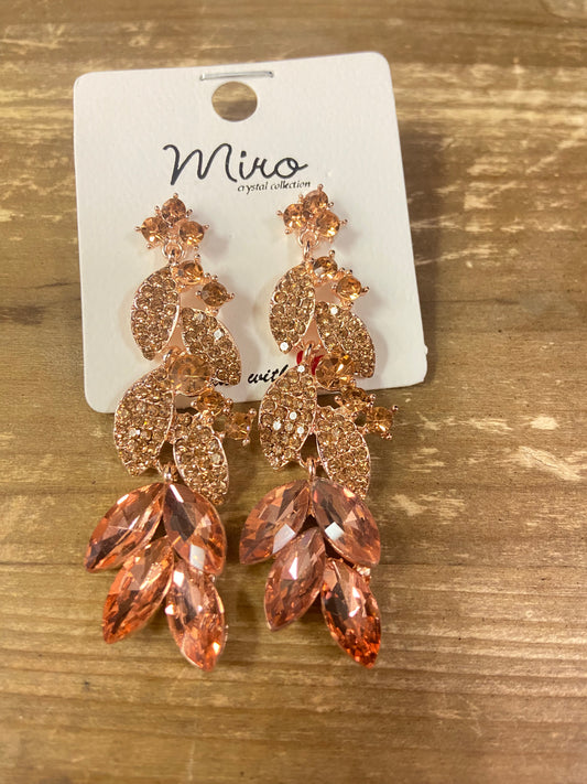 Rhinestone Vine Earrings