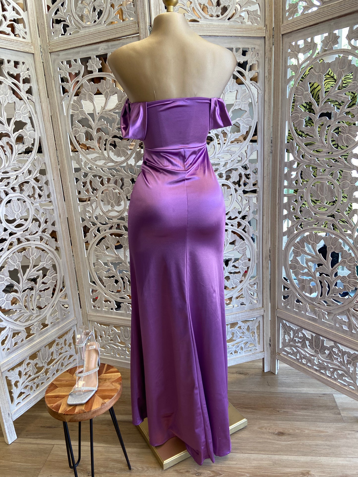 Lavender Formal Ruched Dress