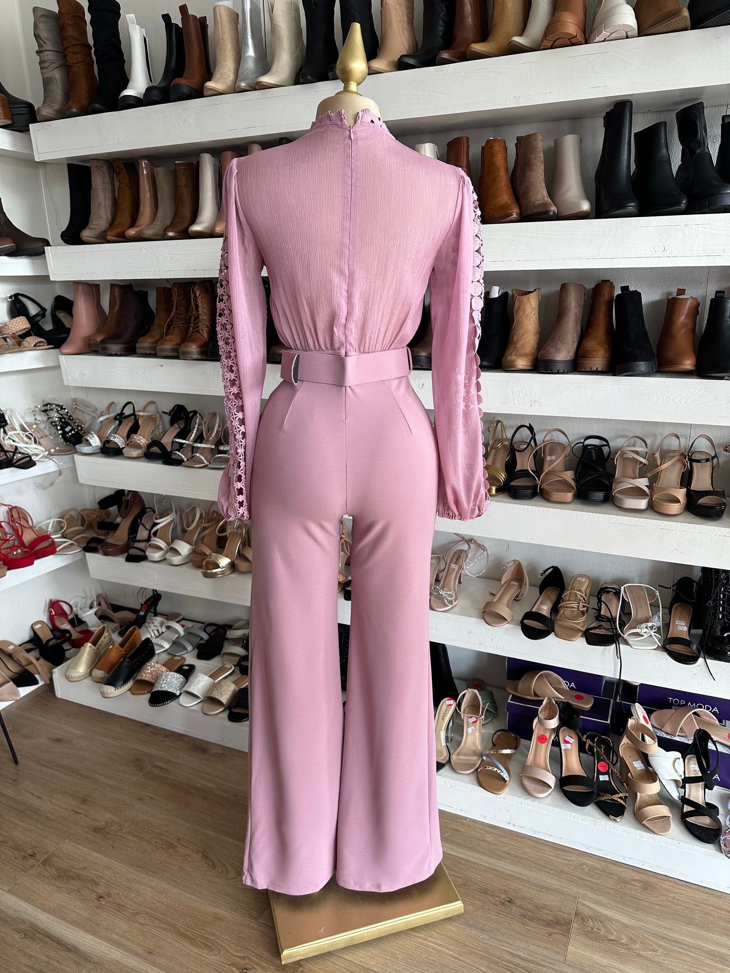 Mauve Lace Jumpsuit