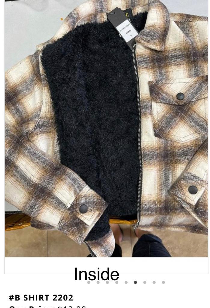 Boys/girl zipper plaid flannel