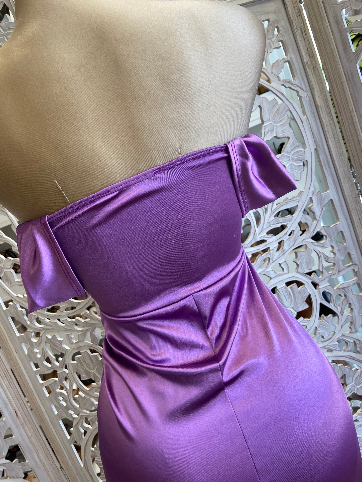 Lavender Formal Ruched Dress