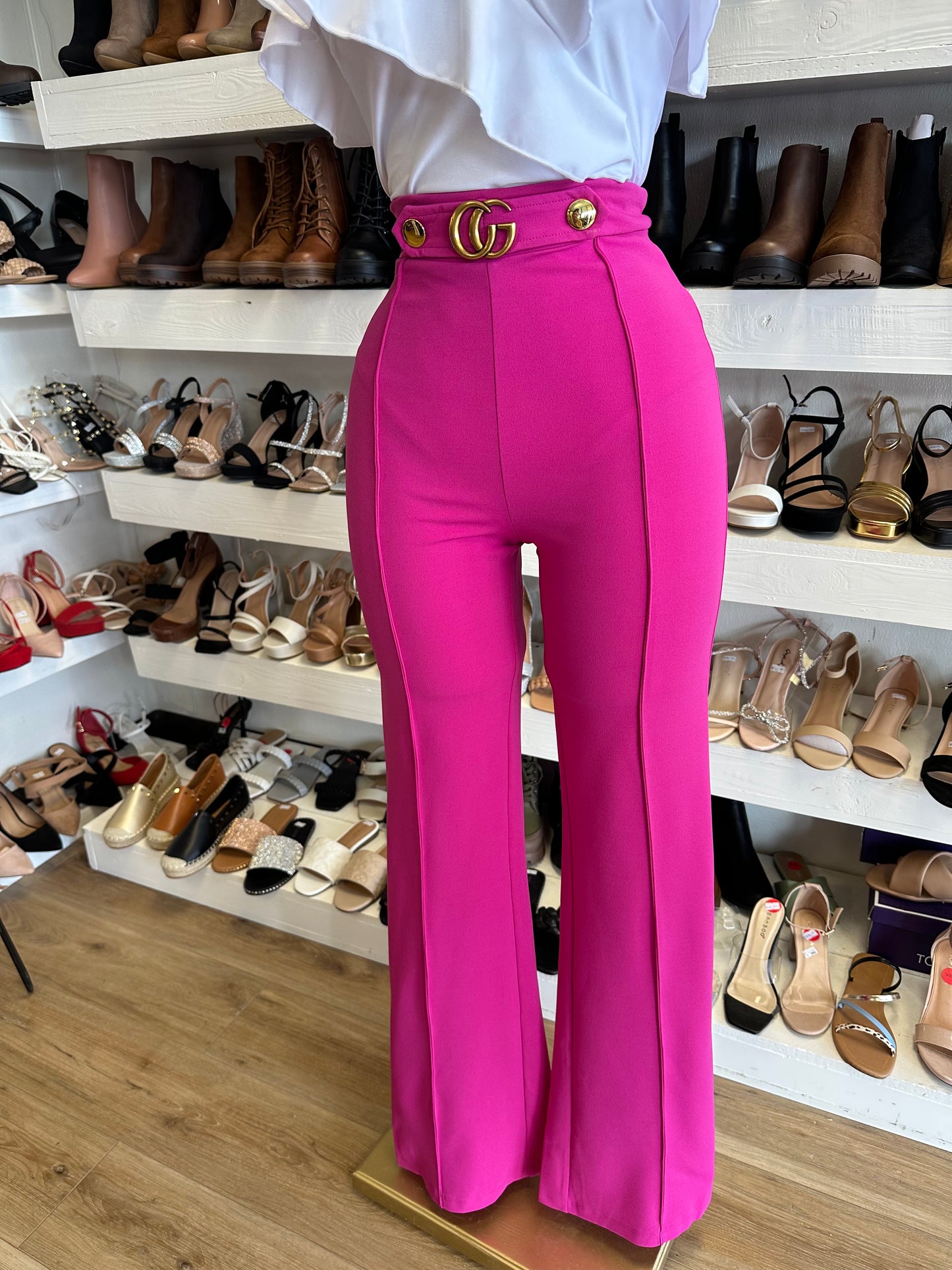 Hot Pink Flare Pants