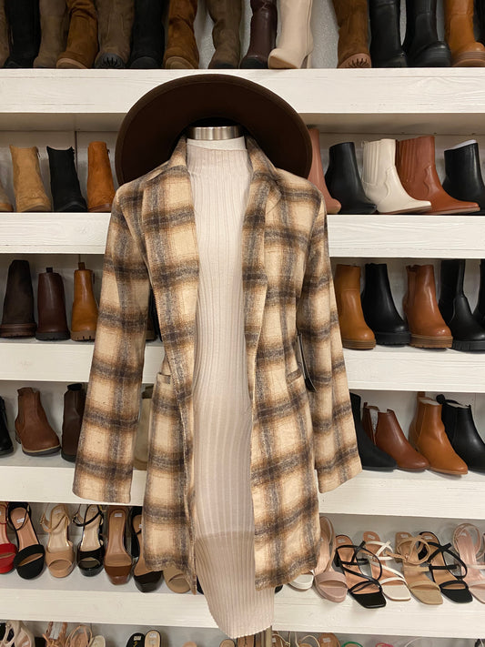 Brown Plaid Coat