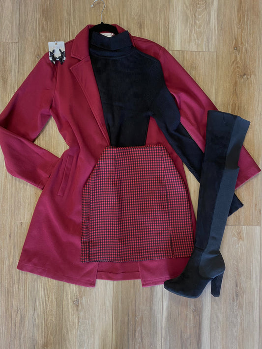 Red Burgundy Coat