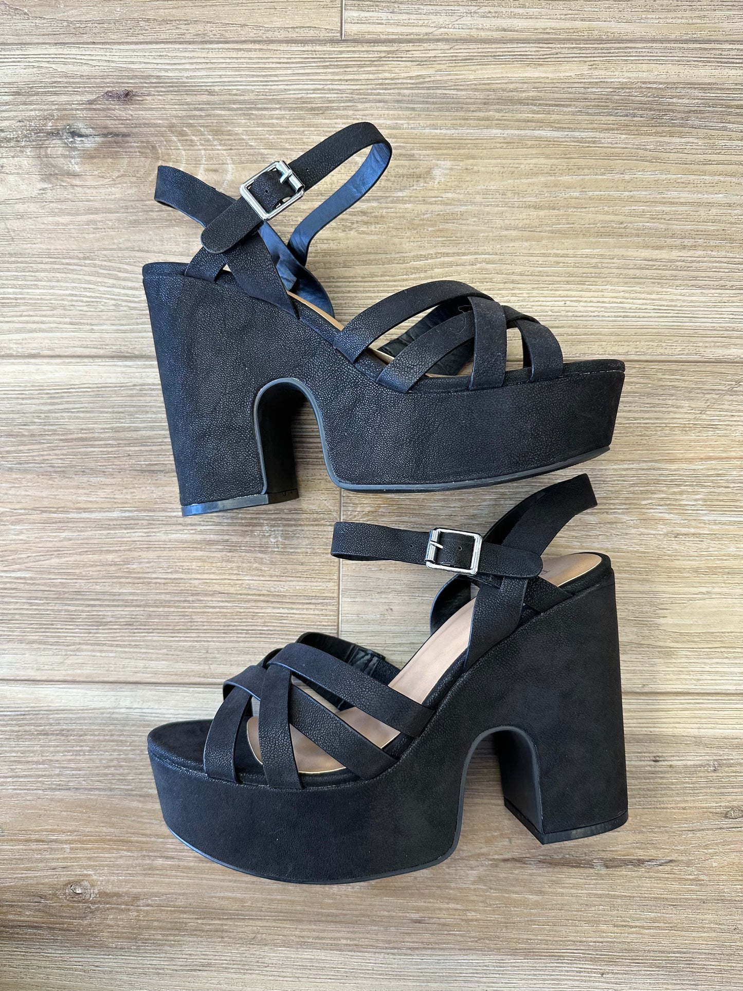 Suede Chunky Heels