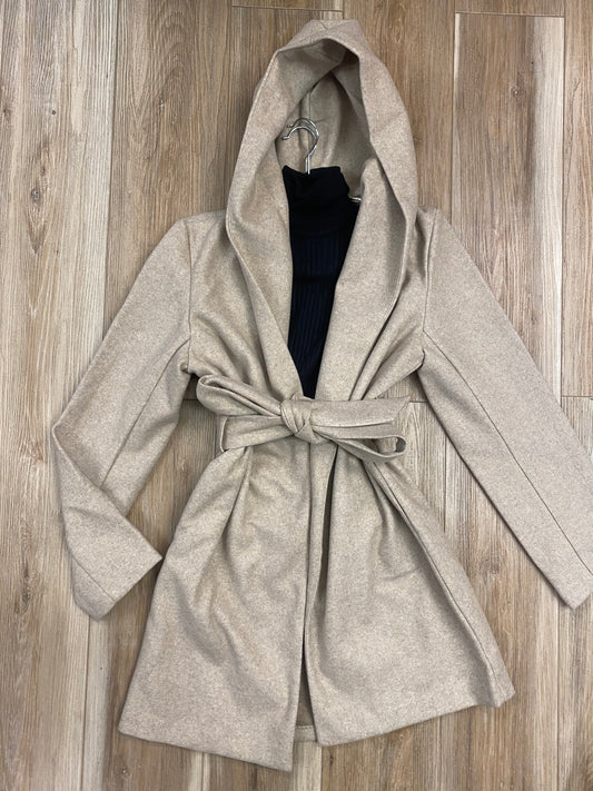 Beige Hooded Coat